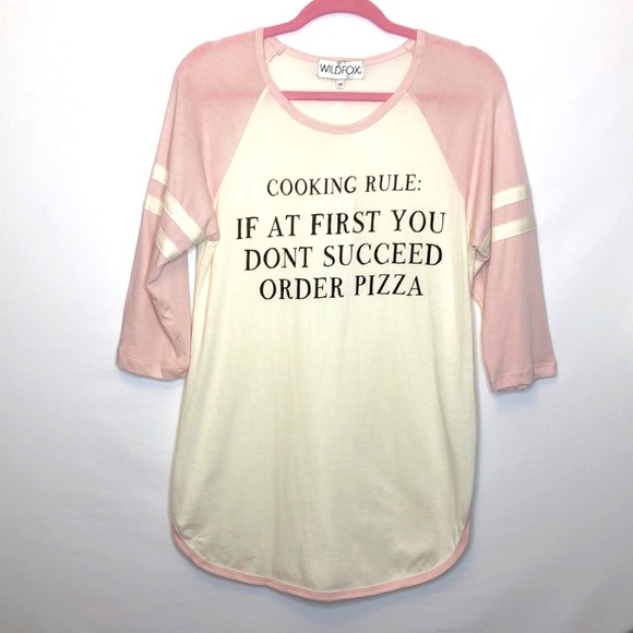Wildfox Tops - WILDFOX pizza long sleeve sleep-shirt 🍕💕